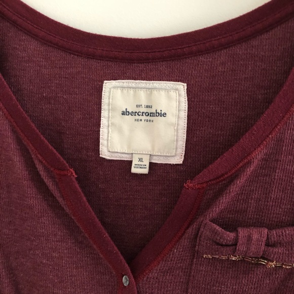 Abercrombie Embellished Pocket Henley Thermal - Picture 4 of 6